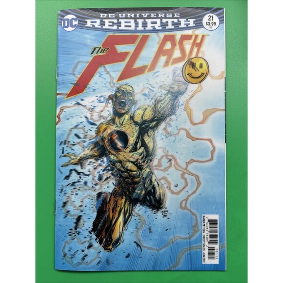 Flash (2016) #21 1st Print Lenticular 3-D Jason Fabok Cov A Batman The Button NM - Picture 1 of 3
